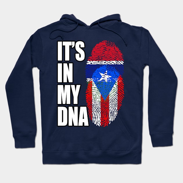 Gambian And Puerto Rican Mix DNA Flag Heritage Hoodie by Just Rep It!!